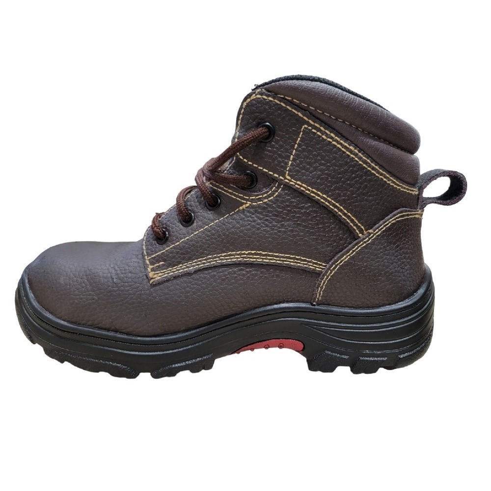 Skechers Burgin Tarlac Men's Brown Steel Toe Work‎ Boots 77143 Size 8.5 M